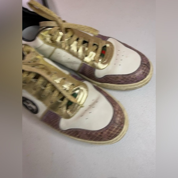 Gucci snake and leather sneakers. "5th Ave Edition"
Sz 9.5 G / / US 10.5 Exotic - Picture 12 of 13
